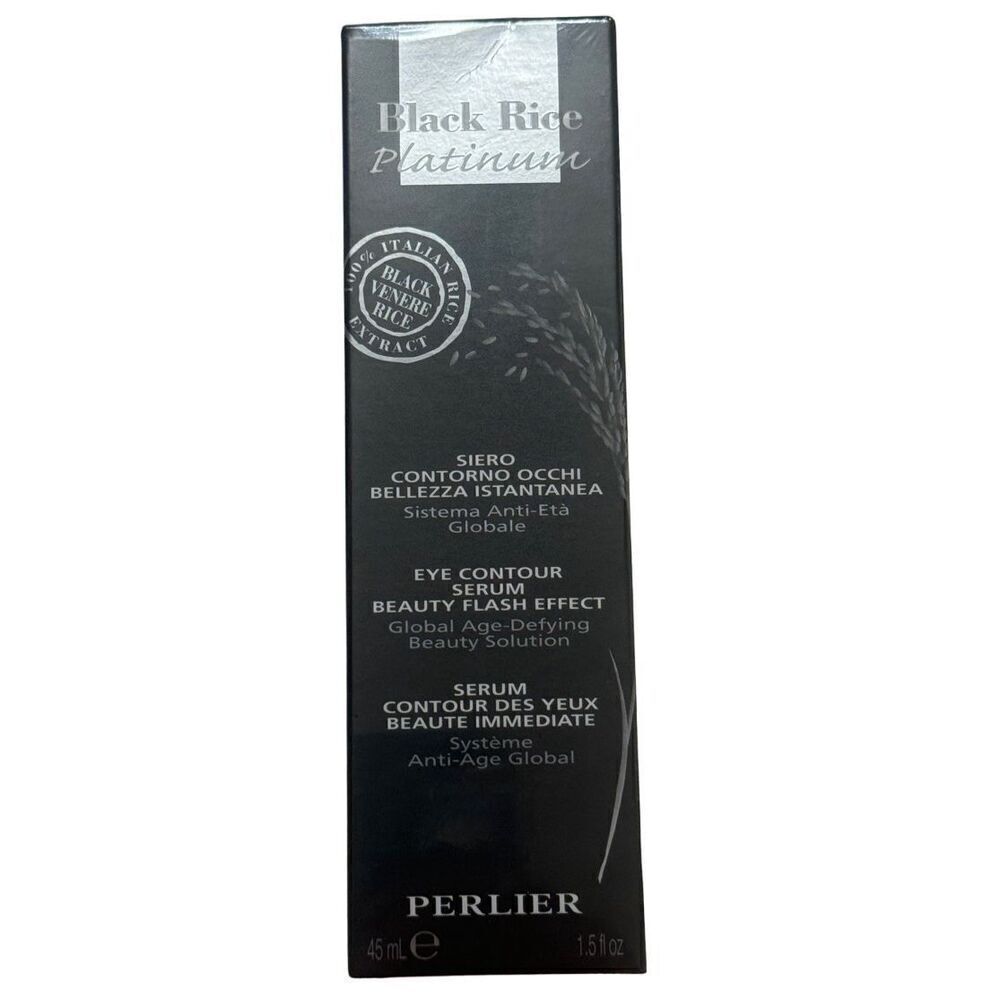 Perlier Black Rice Platinum Eye Contour Serum Beauty Flash Effect 1.5 oz - NEW